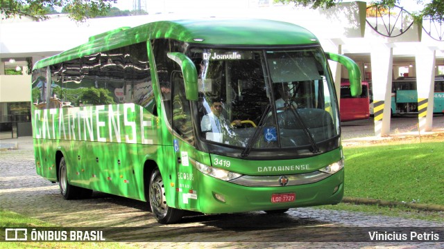 Auto Viação Catarinense 3419 na cidade de Joinville, Santa Catarina, Brasil, por Vinicius Petris. Número da foto: #7392552.