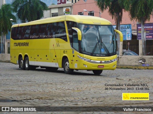 Viação Itapemirim 60533 na cidade de Governador Valadares, Minas Gerais, Brasil, por Valter Francisco. Número da foto: #7391260.