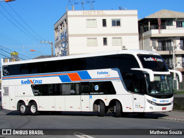 VUSC - Viação União Santa Cruz 3400 na cidade de Balneário Camboriú, Santa Catarina, Brasil, por Matheus Souza. ID da foto: 7393779.