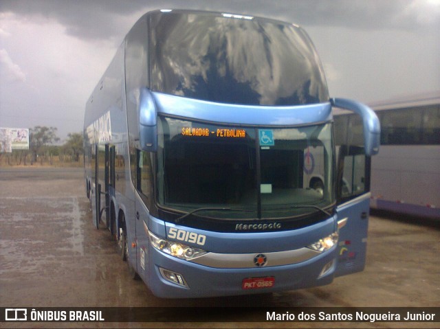 Viação Águia Branca 50190 na cidade de Riachão do Jacuípe, Bahia, Brasil, por Mario dos Santos Nogueira Junior. Número da foto: #7391686.