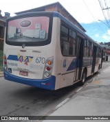 Auto Ônibus Moratense 670 na cidade de Francisco Morato, São Paulo, Brasil, por João Pedro Barbosa. Número da foto: #:id.