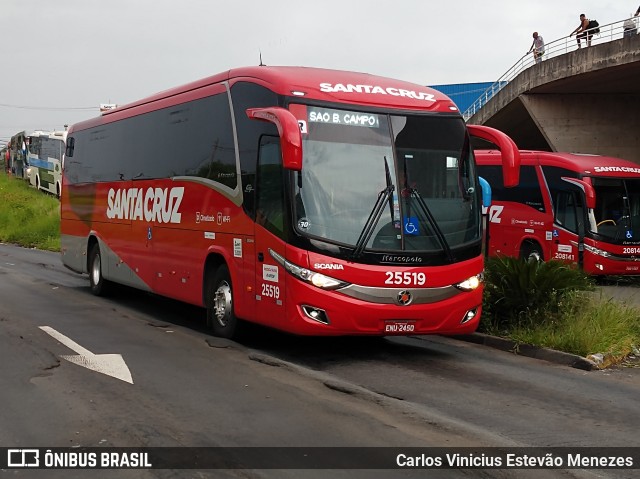 Viação Santa Cruz 25519 na cidade de Campinas, São Paulo, Brasil, por Carlos Vinicius Estevão Menezes. Número da foto: #7397379.