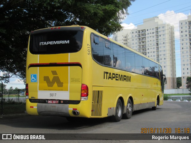 Viação Itapemirim 5017 na cidade de São José dos Campos, São Paulo, Brasil, por Rogerio Marques. ID da foto: 7397780.