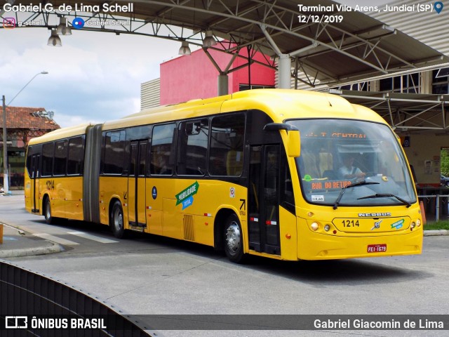 Viação Leme 1214 na cidade de Jundiaí, São Paulo, Brasil, por Gabriel Giacomin de Lima. ID da foto: 7397484.