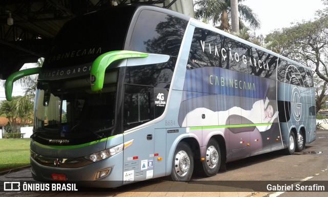 Viação Garcia 8684 na cidade de Cambará, Paraná, Brasil, por Gabriel Serafim. Número da foto: #7395786.