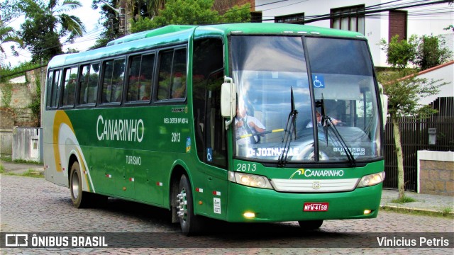 Viação Canarinho 2813 na cidade de Joinville, Santa Catarina, Brasil, por Vinicius Petris. ID da foto: 7398293.