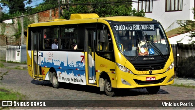 Gidion Transporte e Turismo 11553 na cidade de Joinville, Santa Catarina, Brasil, por Vinicius Petris. ID da foto: 7398287.