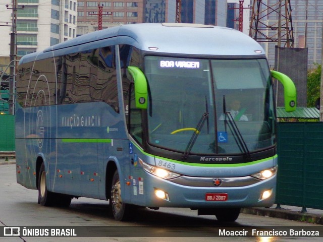 Viação Garcia 8463 na cidade de São Paulo, São Paulo, Brasil, por Moaccir  Francisco Barboza. ID da foto: 7396800.