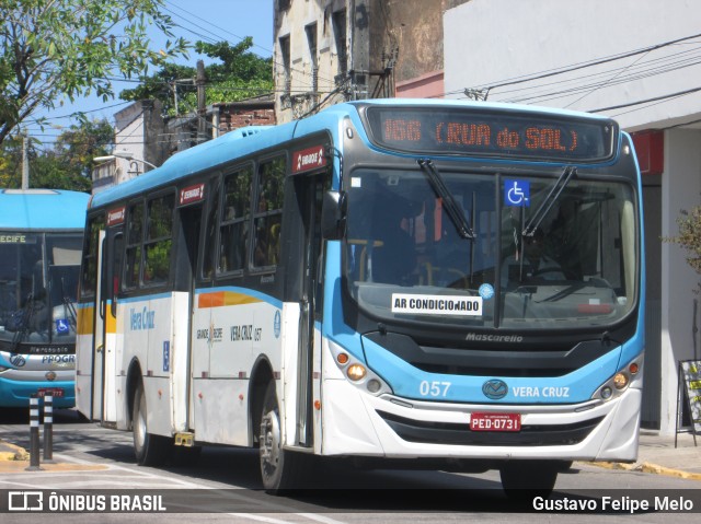 Expresso Vera Cruz 057 na cidade de Recife, Pernambuco, Brasil, por Gustavo Felipe Melo. ID da foto: 7396594.