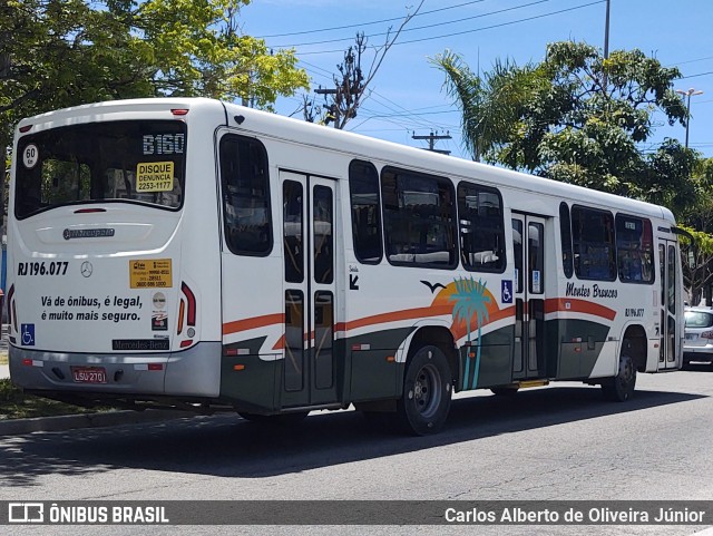 Viação Montes Brancos RJ 196.077 na cidade de Cabo Frio, Rio de Janeiro, Brasil, por Carlos Alberto de Oliveira Júnior. Número da foto: #7400364.