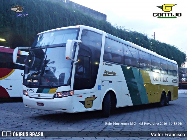 Empresa Gontijo de Transportes 12280 na cidade de Belo Horizonte, Minas Gerais, Brasil, por Valter Francisco. ID da foto: 7401022.