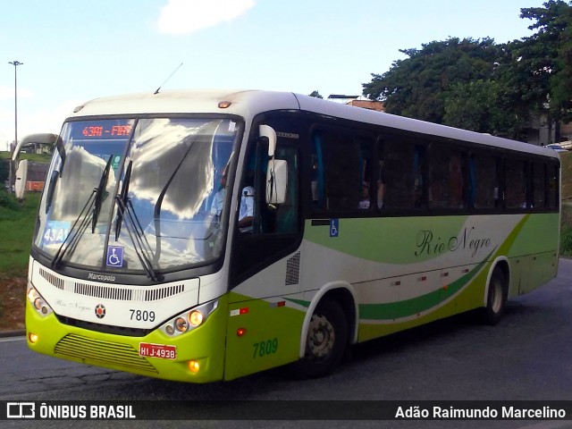 Rio Negro Fretamento e Turismo 7809 na cidade de Belo Horizonte, Minas Gerais, Brasil, por Adão Raimundo Marcelino. Número da foto: #7400980.