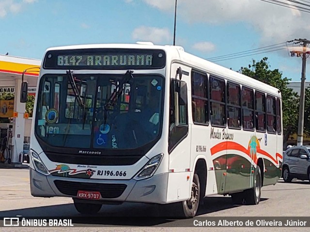 Viação Montes Brancos RJ 196.066 na cidade de Cabo Frio, Rio de Janeiro, Brasil, por Carlos Alberto de Oliveira Júnior. ID da foto: 7400374.