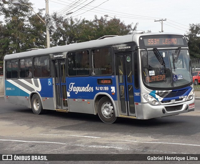 Auto Ônibus Fagundes RJ 101.189 na cidade de Niterói, Rio de Janeiro, Brasil, por Gabriel Henrique Lima. Número da foto: #7399193.