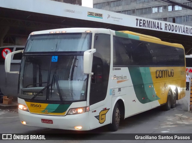 Empresa Gontijo de Transportes 11560 na cidade de Ipatinga, Minas Gerais, Brasil, por Graciliano Santos Passos. Número da foto: #7402609.