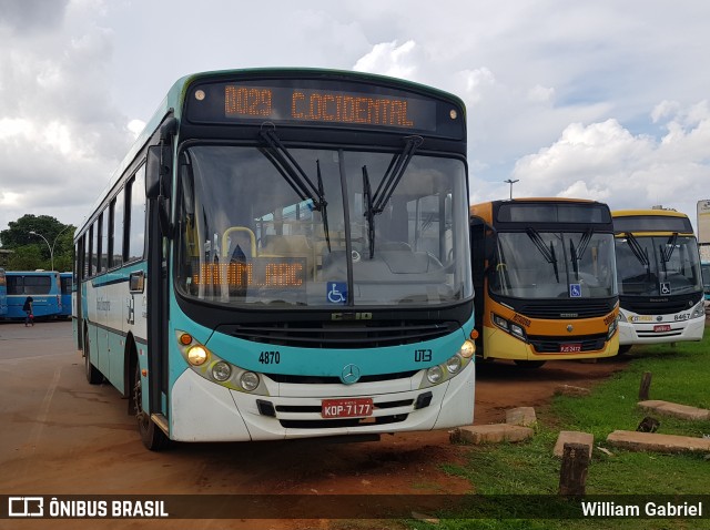 UTB - União Transporte Brasília 4870 na cidade de Brasília, Distrito Federal, Brasil, por William Gabriel. Número da foto: #7401729.