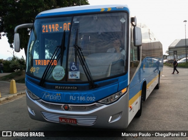 Viação Nossa Senhora do Amparo RJ 186.092 na cidade de Niterói, Rio de Janeiro, Brasil, por Marcus Paulo - ChegaParei RJ. Número da foto: #7401869.