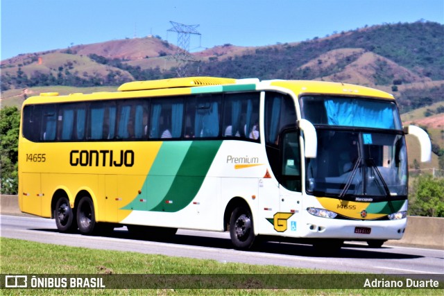 Empresa Gontijo de Transportes 14655 na cidade de Roseira, São Paulo, Brasil, por Adriano Duarte. Número da foto: #7404381.