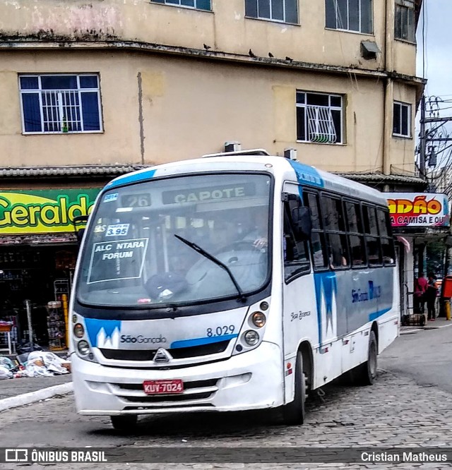 Auto Ônibus Asa Branca Gonçalense 8.029 na cidade de São Gonçalo, Rio de Janeiro, Brasil, por Cristian Matheus. ID da foto: 7405589.