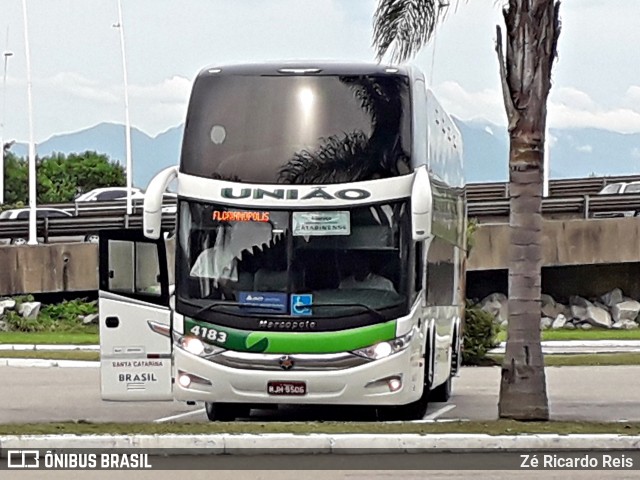 Empresa União de Transportes 4183 na cidade de Florianópolis, Santa Catarina, Brasil, por Zé Ricardo Reis. ID da foto: 7406443.