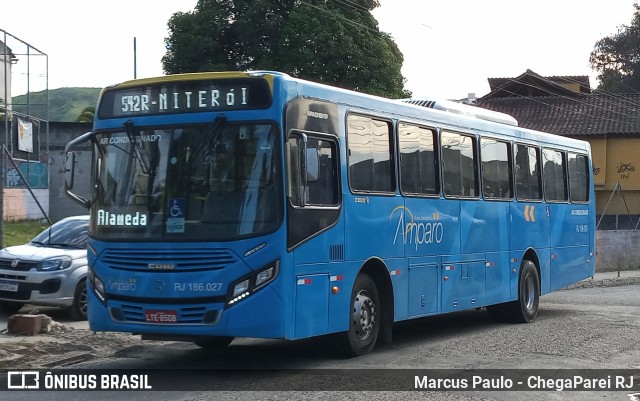 Viação Nossa Senhora do Amparo RJ 186.027 na cidade de Niterói, Rio de Janeiro, Brasil, por Marcus Paulo - ChegaParei RJ. Número da foto: #7406953.