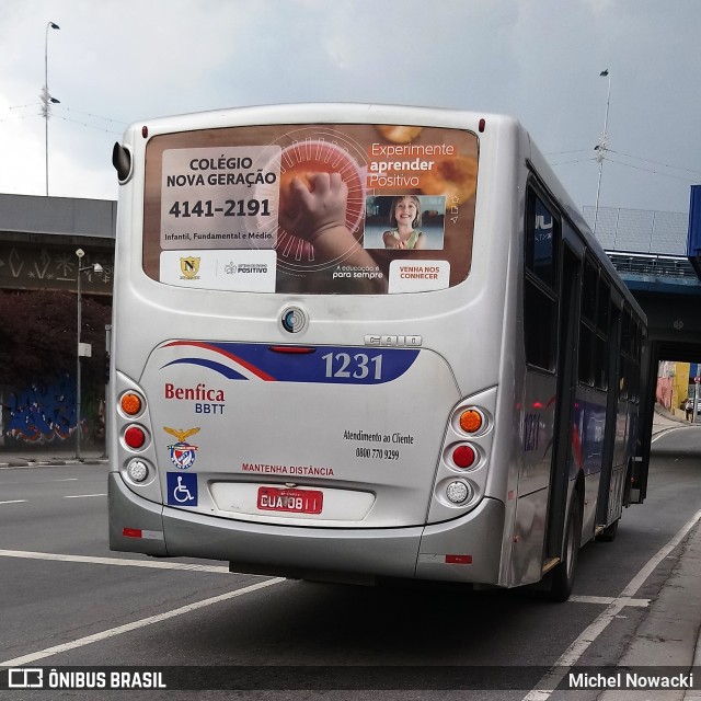 BBTT - Benfica Barueri Transporte e Turismo 1231 na cidade de Itapevi, São Paulo, Brasil, por Michel Nowacki. Número da foto: #7408538.