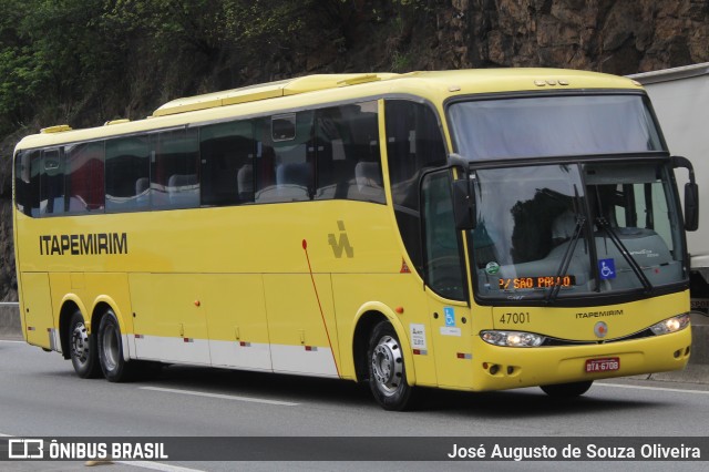 Viação Itapemirim 47001 na cidade de Paracambi, Rio de Janeiro, Brasil, por José Augusto de Souza Oliveira. ID da foto: 7410120.