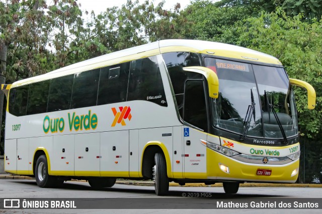 Auto Viação Ouro Verde 13097 na cidade de São Paulo, São Paulo, Brasil, por Matheus Gabriel dos Santos. Número da foto: #7408797.