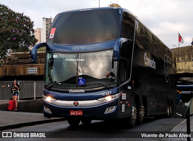 Viação Cometa 17321 na cidade de Belo Horizonte, Minas Gerais, Brasil, por Vicente de Paulo Alves. ID da foto: 7409140.