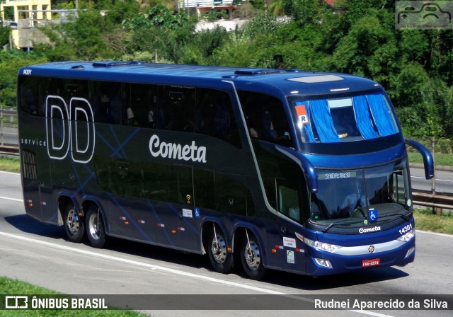 Viação Cometa 14301 na cidade de Santa Isabel, São Paulo, Brasil, por Rudnei Aparecido da Silva. Número da foto: #7411070.