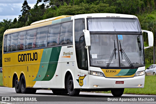 Empresa Gontijo de Transportes 12390 na cidade de Atibaia, São Paulo, Brasil, por Bruno Aparecido Machado. ID da foto: 7409225.