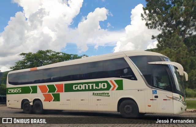 Empresa Gontijo de Transportes 21665 na cidade de Leopoldina, Minas Gerais, Brasil, por Jessé Fernandes. Número da foto: #7408742.