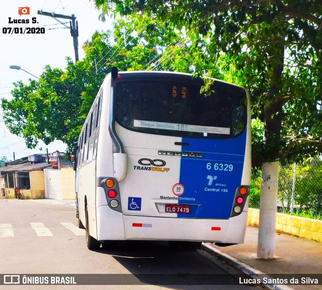 Transwolff Transportes e Turismo 6 6329 na cidade de São Paulo, São Paulo, Brasil, por Lucas Santos da Silva. ID da foto: 7410481.