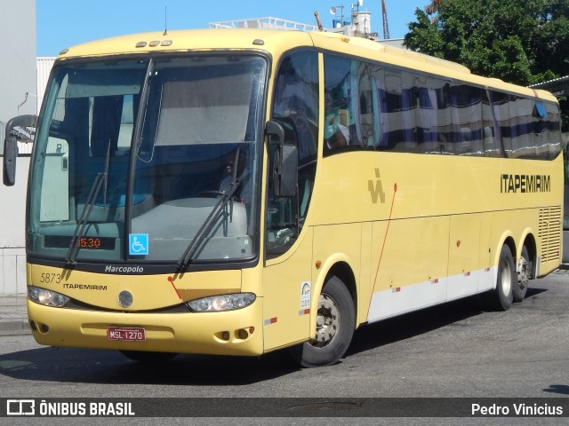 Viação Itapemirim 5873 na cidade de Rio de Janeiro, Rio de Janeiro, Brasil, por Pedro Vinicius. Número da foto: #7408856.