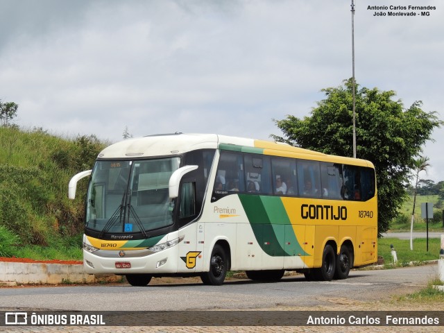 Empresa Gontijo de Transportes 18740 na cidade de João Monlevade, Minas Gerais, Brasil, por Antonio Carlos Fernandes. ID da foto: 7409243.