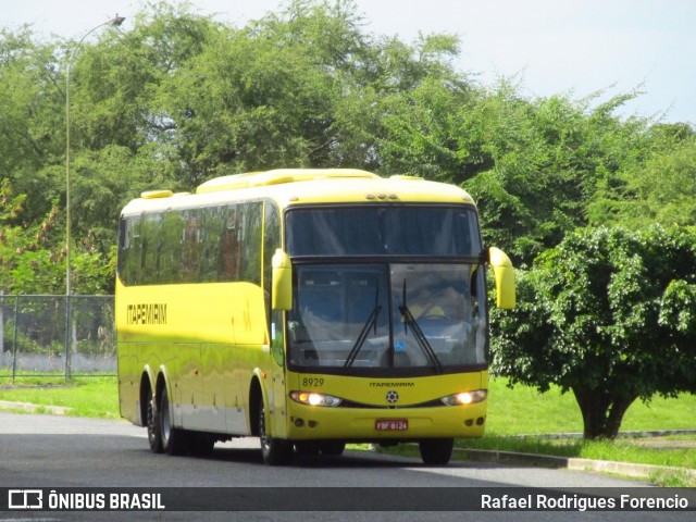 Viação Itapemirim 8929 na cidade de Aracaju, Sergipe, Brasil, por Rafael Rodrigues Forencio. ID da foto: 8241969.