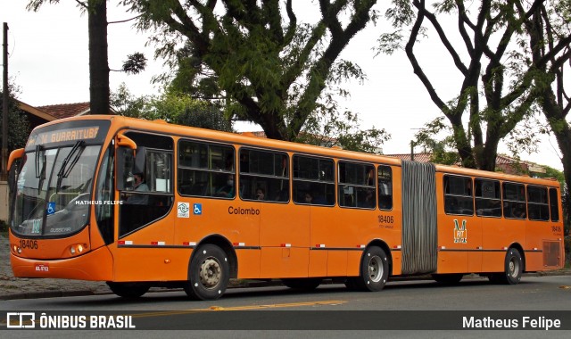 Viação Santo Ângelo 18406 na cidade de Curitiba, Paraná, Brasil, por Matheus Felipe. ID da foto: 8242612.