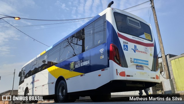 Viação Pinheiral 3004 na cidade de Volta Redonda, Rio de Janeiro, Brasil, por Matheus Martins da Silva. ID da foto: 8242638.