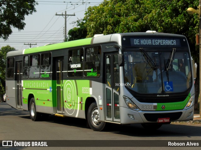 Viação Garcia 8333 na cidade de Paranavaí, Paraná, Brasil, por Robson Alves. ID da foto: 8243527.