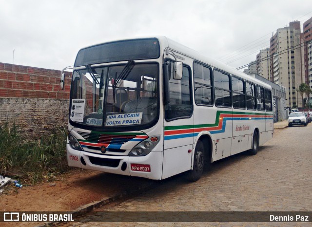 Auto Ônibus Santa Maria Transporte e Turismo 07003 na cidade de Natal, Rio Grande do Norte, Brasil, por Dennis Paz. Número da foto: #8244085.