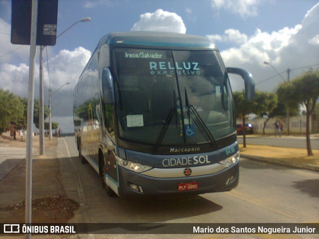 Viação Cidade Sol 8430 na cidade de Piritiba, Bahia, Brasil, por Mario dos Santos Nogueira Junior. Número da foto: #8242328.