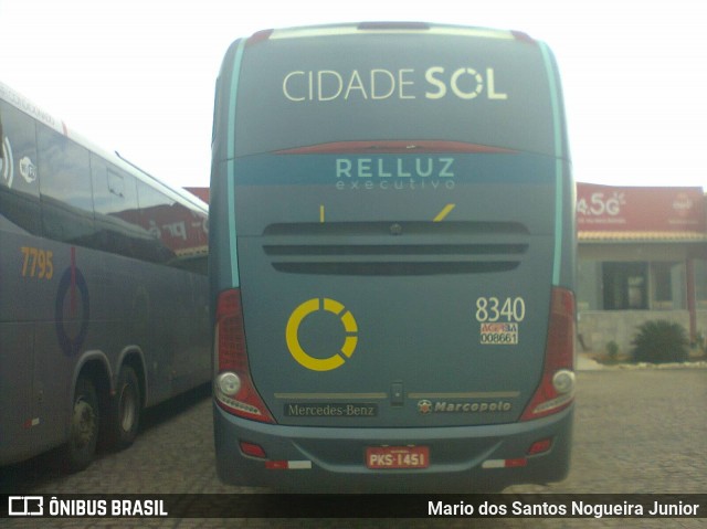 Viação Cidade Sol 8340 na cidade de Riachão do Jacuípe, Bahia, Brasil, por Mario dos Santos Nogueira Junior. Número da foto: #8271030.