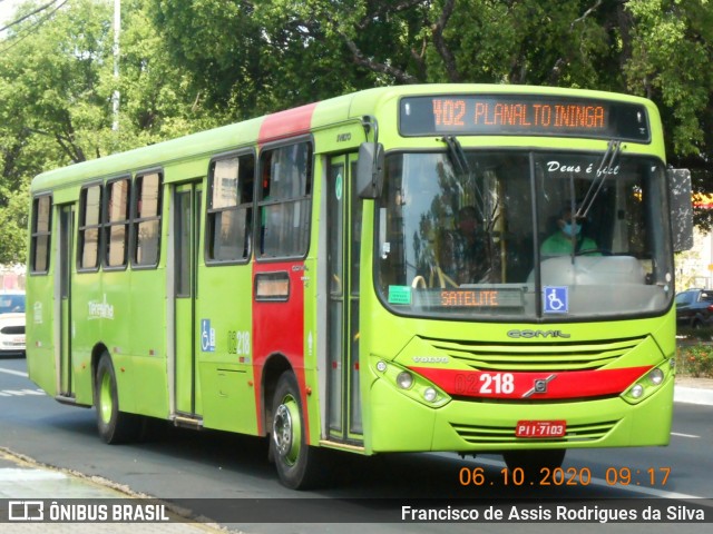 Transporte Coletivo Cidade Verde 02218 na cidade de Teresina, Piauí, Brasil, por Francisco de Assis Rodrigues da Silva. ID da foto: 8270404.