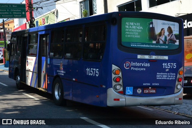 Viação Pirajuçara 11.575 na cidade de Taboão da Serra, São Paulo, Brasil, por Eduardo Ribeiro. ID da foto: 8269123.