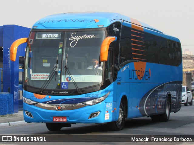 Litorânea Transportes Coletivos 5053 na cidade de São Paulo, São Paulo, Brasil, por Moaccir  Francisco Barboza. ID da foto: 8271046.