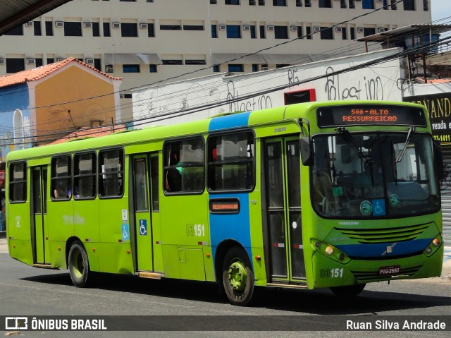 Transportes Therezina 03151 na cidade de Teresina, Piauí, Brasil, por Ruan Silva Andrade. Número da foto: #8269194.