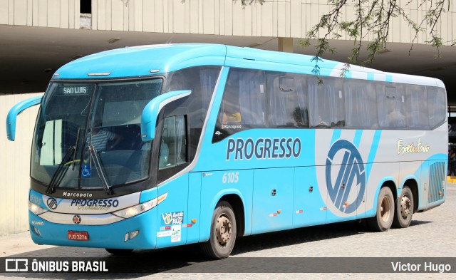 Auto Viação Progresso 6105 na cidade de Caruaru, Pernambuco, Brasil, por Victor Hugo. ID da foto: 8272527.