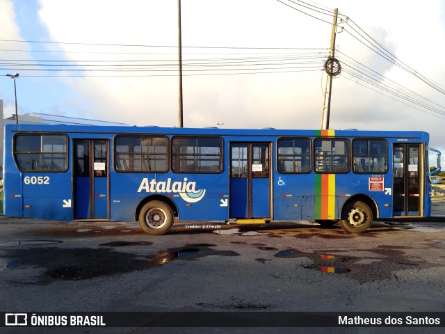 Viação Atalaia Transportes 6052 na cidade de Aracaju, Sergipe, Brasil, por Matheus dos Santos. Número da foto: #8272512.