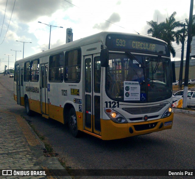 Transportes Guanabara 1121 na cidade de Natal, Rio Grande do Norte, Brasil, por Dennis Paz. ID da foto: 8272081.