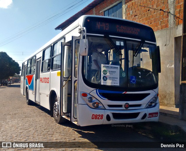 Reunidas Transportes Urbanos 0828 na cidade de Natal, Rio Grande do Norte, Brasil, por Dennis Paz. ID da foto: 8272052.